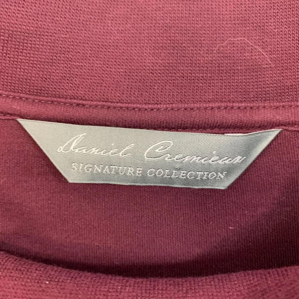 Daniel Cremieux Mock Neck Sweater Mens XL Extra Large Raisin Cotton Lightweight